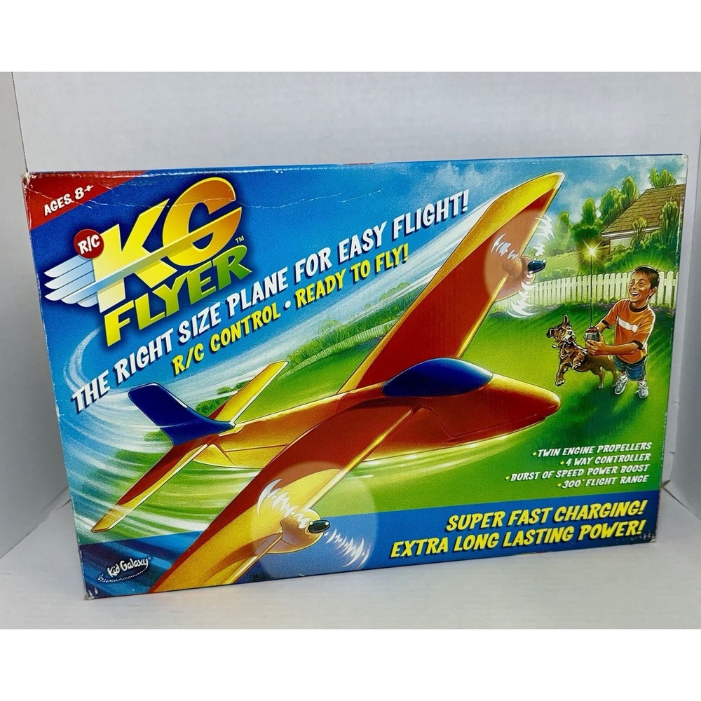 Vintage KG FLYER Remote Control Ready To Fly Plane - Kid Galaxy 2004